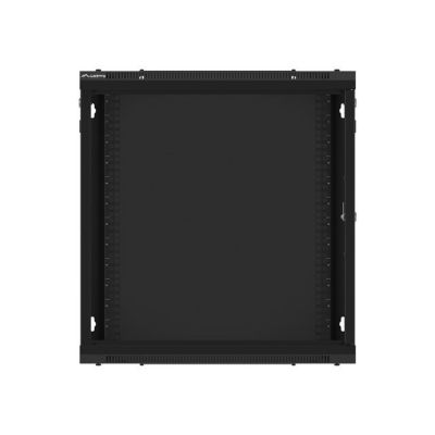 7. LANBERG Wandregalschrank 19" 12HE 600x450 Metalltür Schwarz (Bausatz) WF01-6412-00B