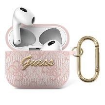 Guess GUA34GSMP AirPods 3 Hülle rosa/pink 4G Script Metal Collection
