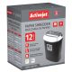 2. Activejet ASH-1201D Aktenvernichter, P-3, 25 l, 5x38 mm Schnipsel, 12 Blatt, schwarz und silber.