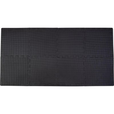 23. Puzzlematte für Fitnessgeräte, 8 Stück, 30 x 30 x 0,9 cm, Schwarz, Rein 2, Verbessern