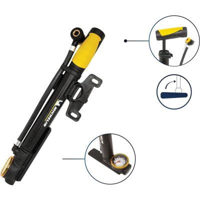 26. MINI-FAHRRADPUMPE MIT MANOMETER 2in1 ALU MICHELIN 8 bar (120 PSI)