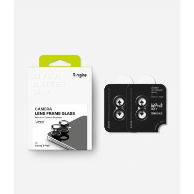 9. Ringke Kameraschutzrahmen, 2er-Pack für Samsung Galaxy Z Flip 8 – Schwarz