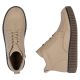 5. Beige Leder-Keilstiefeletten für Damen Rieker Y4304-20