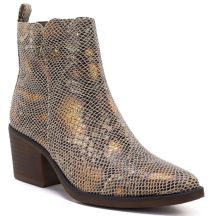 Damen-Cowboystiefel aus Schlangenleder, Gold, M.Daszyński SA261-1