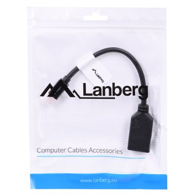 4. Lanberg AD-0003-BK Adapter (Mini DisplayPort M - DisplayPort F; 0,10 m; schwarz)
