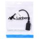 4. Lanberg AD-0003-BK Adapter (Mini DisplayPort M - DisplayPort F; 0,10 m; schwarz)