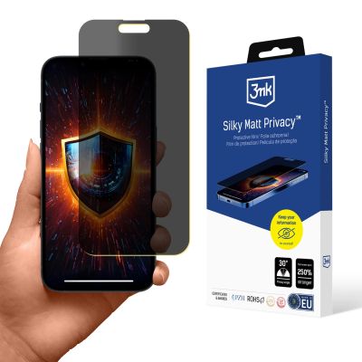 4. 3mk Silky Matt Privacy Sichtschutzfolie für Apple iPhone 15 Plus