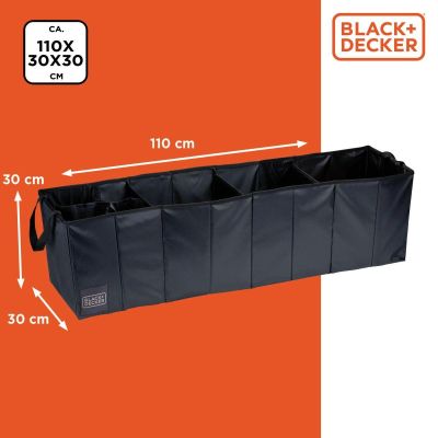36. Aufbewahrungsbox mit 4 Fächern, faltbar, 110 x 30 x 30 cm, Black + Decker