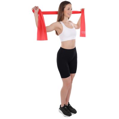 16. Trainingstape für Pilates-Übungen, 2000 x 150 x 0,30 mm, 9–11 kg, rot