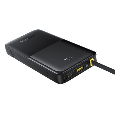 6. Baseus Bipow 2 10000mAh 20W Powerbank mit Digitalanzeige und integriertem USB-C-Kabel – Schwarz