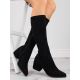 6. Sergio Leone W SK426 warm suede high-heeled boots, black