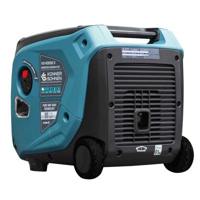9. Könner & Söhnen KS 4000iE S Generator 3500 W 12 l Benzin Schwarz, Marine
