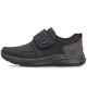 3. Rieker B1854-00 Herren-Komfortschuhe, schwarz, mit Klettverschluss