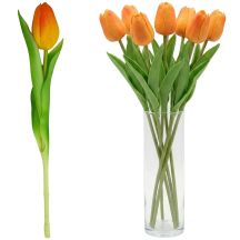 Orangefarbene Tulpe, 31 cm, naturgetreue Frühlingsdekoration