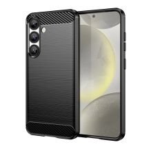 Carbon Case Flexibles Silikon für Xiaomi Redmi Note 14 Pro 4G - Schwarz