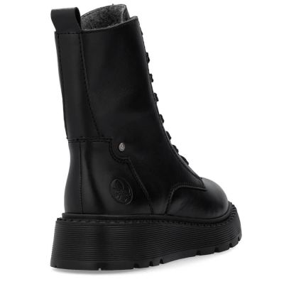 3. Gefütterte Damen-Lederstiefeletten Rieker schwarz 70401-00