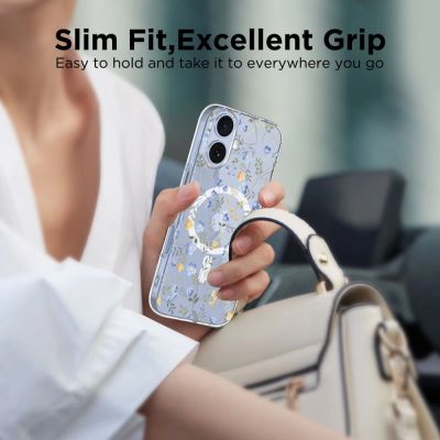 5. Tech-Protect FlexAir MagSafe Case für iPhone 17 – Gänseblümchen mit Blättern