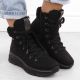 37. Wasserdichte, gefütterte Damen-Trekkingschuhe in Schwarz Rieker 48034-00