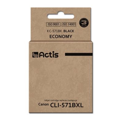 Actis KC-571BK Tinte (ersetzt Canon CLI-571BK; Standard; 12 ml; schwarz)