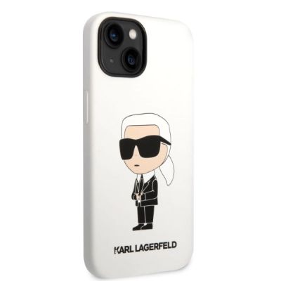 4. Karl Lagerfeld KLHCP14MSNIKBCH iPhone 14 Plus 6.7" Hardcase weiß/weiß Silikon Ikonik