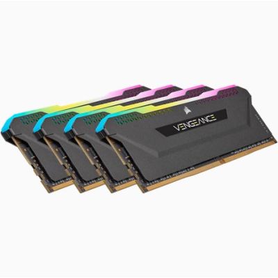 DDR4-RAM-Kit 64 GB PC 3200 CL16 CORSAIR KIT (4x16 GB) Vengeance RGB Einzelhandel
