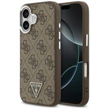 Guess 4G Triangle Logo MagSafe Hülle für iPhone 17 - braun