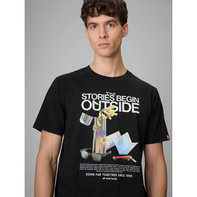 4. Herren-T-Shirt mit Aufdruck, regulär, Größe 4F 4FRSS26TTSHM3811-20S
