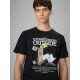 4. Herren-T-Shirt mit Aufdruck, regulär, Größe 4F 4FRSS26TTSHM3811-20S