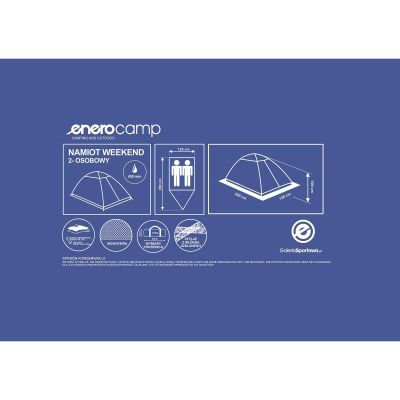 33. 2-PERSONEN-WOCHENENDZELT 120X200X100CM ENERO CAMP GSP-333660