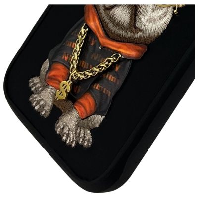 4. Nimmy Glasses Cool Dog Case für iPhone 16 Pro - Schwarz