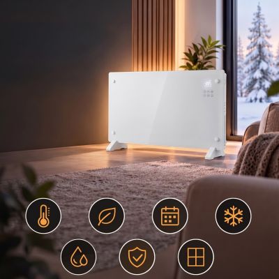 9. Extralink Smart Glasheizkörper 2000W | Weiß