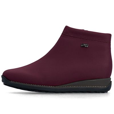 3. Rieker TEX 98251-35 wasserdichte, gefütterte Damen-Ankle-Boots in Burgunderrot