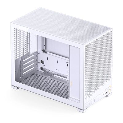 19. Jonsbo D32 STD PC-Gehäuse, Weiß, Mini-Gehäuse, mATX, gehärtetes Glas – Weiß