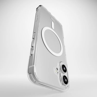 7. Puro Impact Clear D3O MagSafe Silikonhülle für iPhone 16 – transparent