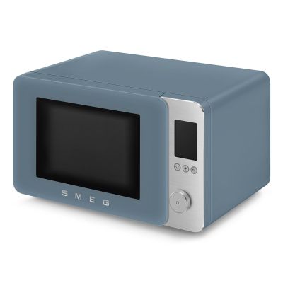 17. Smeg MOC02SBMEU Mikrowelle, blau, Kombi-Mikrowelle für die Arbeitsplatte, 27 l, 900 W