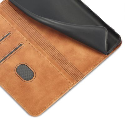 7. Magnet Fancy Case für Samsung Galaxy S23+ Flip Cover Wallet Stand Braun
