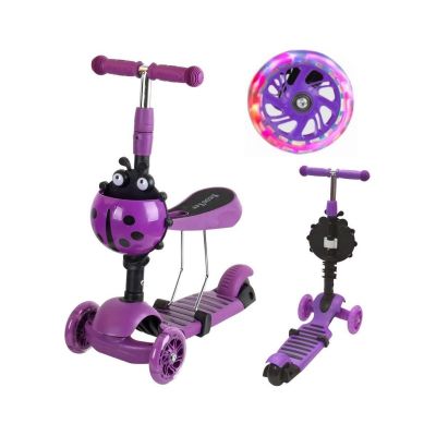 8. BALANCE SCOOTER 3IN1 ENERO BIEDRONKA LILA