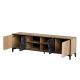 2. 4D OVO TV-Schrank 180x38xH53 Eiche/Beton