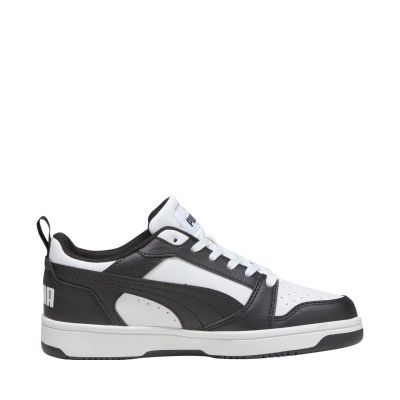5. Puma Rebound V6 Lo Mid Kinderschuhe weiß und schwarz 393833 01