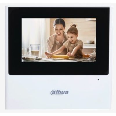 4. Dahua Monitor: 4,3"-TFT-Touchscreen, 480 x 272 Pixel Auflösung, IP-Überwachung, integriertes Alarmsystem, VTH2611L-WP