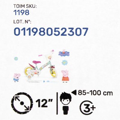 2. Kinderfahrrad 12" Peppa Pig grün 1198