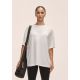 Casall Damen Oversized T-Shirt aus Baumwollmischung, Weiß