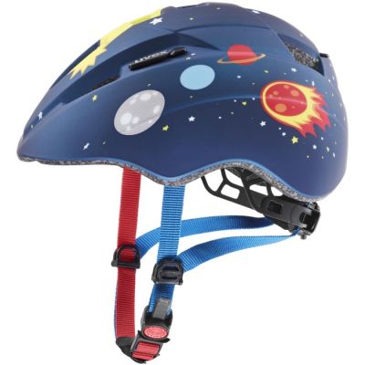 6. Uvex Kid 2 CC Dunkelblauer Raketen-Kinderfahrradhelm, Größe M 46–52 cm