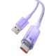 6. Baseus Explorer 100W USB-A-auf-USB-C-Kabel mit intelligentem Temperatursensor, 1 m – Lila