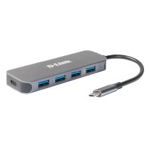 D-Link DUB-2340 USB-Typ-C Hubs und Konzentratoren 5000 Mbit/s Grau
