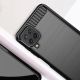 6. Carbon Case Flexibel Handyhülle TPU Schutzhülle für Samsung Galaxy A22 4G schwarz