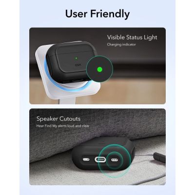 8. ESR Orbit HaloLock MagSafe Hülle für AirPods Pro 3 – Schwarz