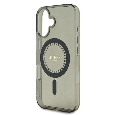 6. Guess IML Strassstein-MagSafe-Hülle für iPhone 16 – Schwarz