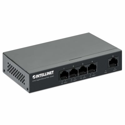 2. Intellinet 561792 Gigabit-Ethernet-Netzwerk-Switch (10/100/1000) mit PoE-Unterstützung, Schwarz