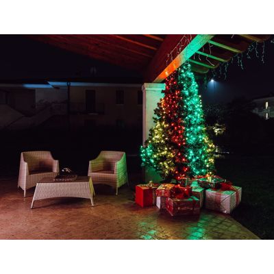 7. Funkelnde 600 RGB Smart-Weihnachtsbeleuchtung 48 m